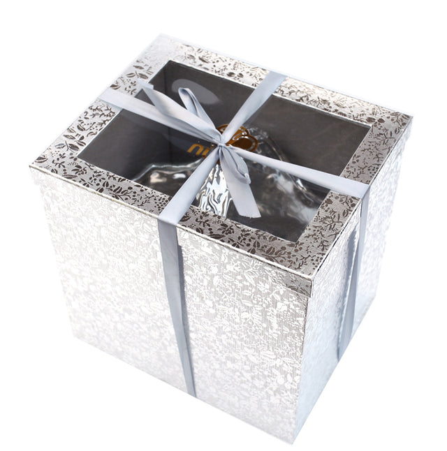 Ambrose Chrome Plated Crystal Embellished Ceramic Fruit Platter