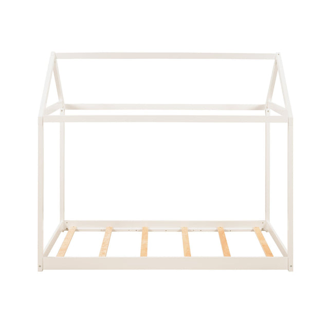 Twin Size Wooden House Bed, White(New)