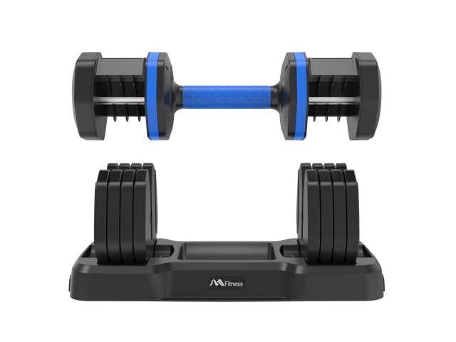 Adjustable Dumbbell - 55lb x2 Dumbbell Set of 2 with Anti-Slip Handle, Fast Adjust Weight by Turning Handle with Tray, Exercise Fitness Dumbbell Suitable for Full Body Workout