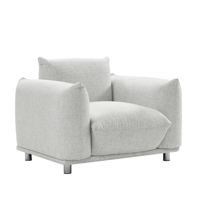 Sherpa Accent Chair Single Sofa 42"W Accent Chair for Bedroom Living room Apartment, White