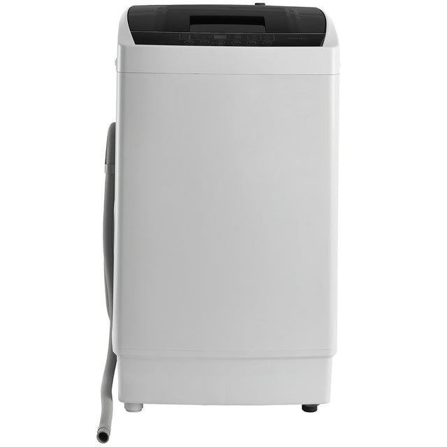 Top Loading Compact Fully Automatic Washing Machine, 1.24 Cu.ft, with LED Display, 8 Water Levels, 10 Wash Programs, Wash Schedule, Tub Air Dry, Tub Self Clean, Child Lock,Dorms, RVs, Camping