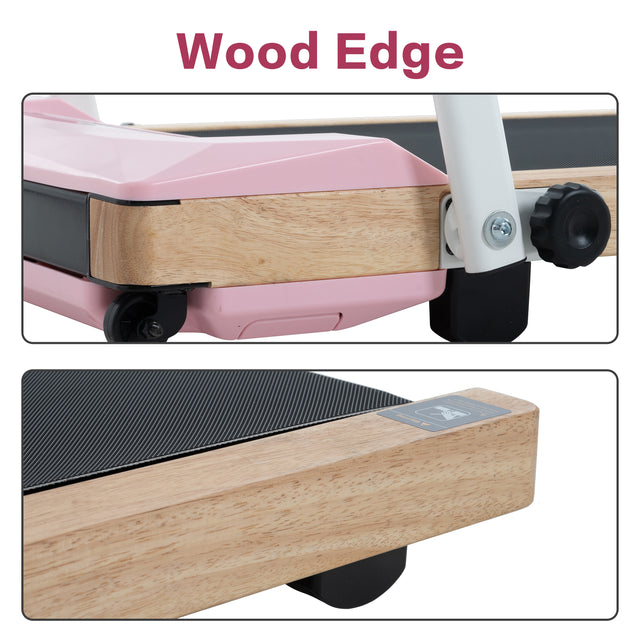 HP-P12 API electric treadmill, folding treadmill, LCD display screen and mat holder; Home Office Gym Stand, 2.25HP Electric, Wood Electric Treadmill with Remote Control, Walking Machine