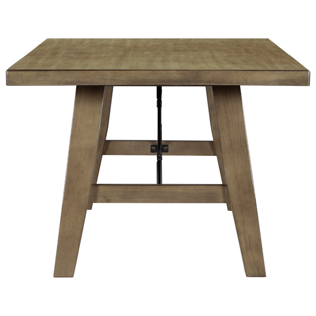 TREXM Industrial Style 72" Wooden Rectangular Table with Chain Bracket ( Natural Walnut)