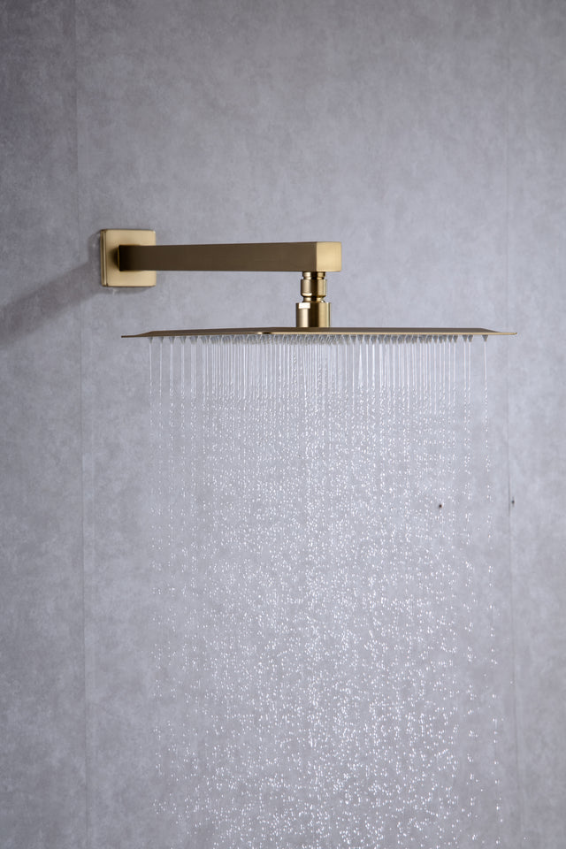 10 Inch Rain Shower Head System Shower Combo Set Bathroom Wall Mount Mixer Shower Faucet Rough-In Valve and Shower Arm Included