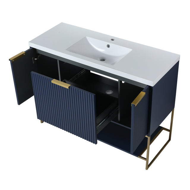 48 Inch Freestanding Bathroom Vanity With Resin Basin,48x18-BVA01148NB