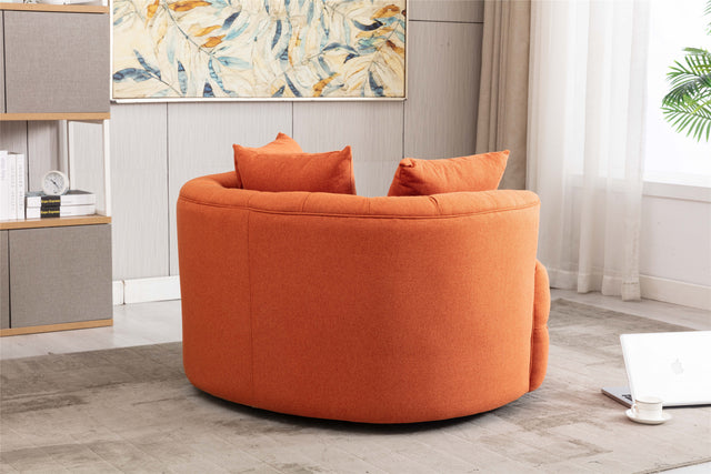 Modern Akili swivel accent chair barrel chair for hotel living room / Modern leisure chair Orange