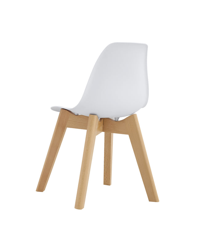 BB chair ,wood leg; Modern Kids Chair (Set of 2) WHITE, 2 pcs per set