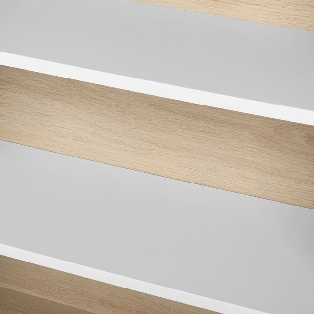 Storage Cabinet,Moline standard bookcase, 6-Shelf, Multipurpose Shelf Display Rack with Classic Tubes, Open Shelf, Industrial Bookshelf with 3 metal drawers, Space Saving