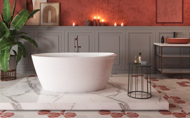 67" 100% Acrylic Freestanding Bathtub,Contemporary Soaking Tub,white Bathtub