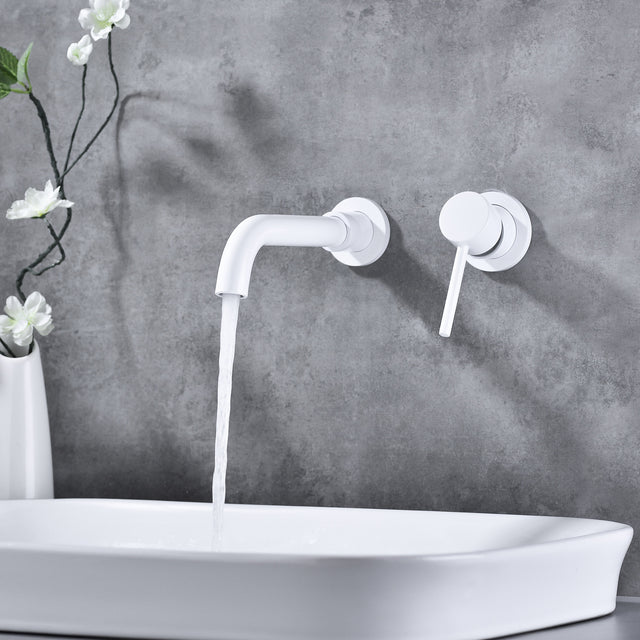 Single Lever Handle Wall Mounted Bathroom Faucet