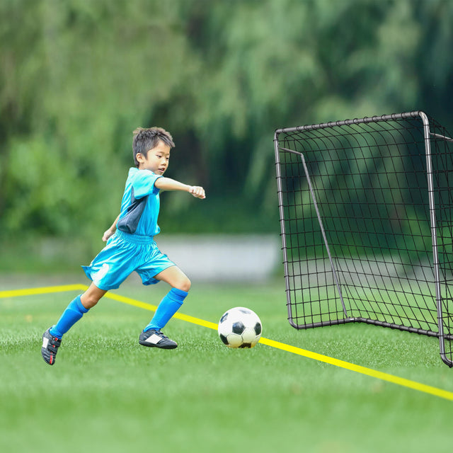 2M FOOTBALL GOAL WITH FIELD ROPE,GALVANIZED PIPE-INCLUDING TWO FOOTBALL GOAL