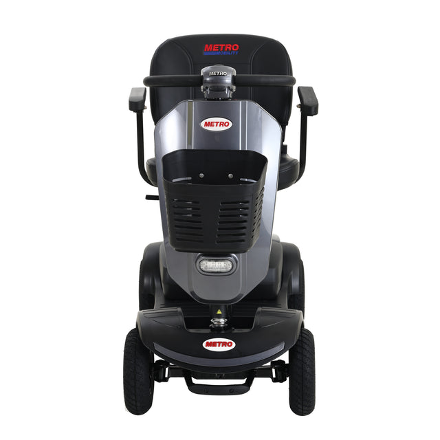 W429S00034 PATRIOT GREY Outdoor compact mobility scooter with windshield