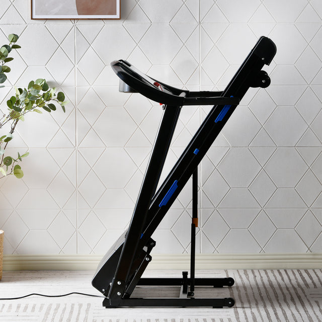 Treadmills for Home, Electric Treadmill with 15% Automatic Incline, Foldable 3.25HP Workout Running Machine Walking, Double Running Board Shock Absorption Pulse Sensor Bluetooth Speaker APP FITSHOW.