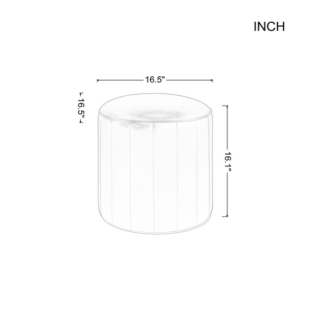 16.5” Round Ottoman