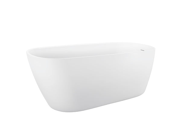 59" 100% Acrylic Freestanding Bathtub,Contemporary Soaking Tub,white bathtub