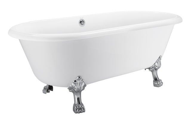 67" 100% Acrylic Freestanding Bathtub,Contemporary Soaking Tub,white bathtub