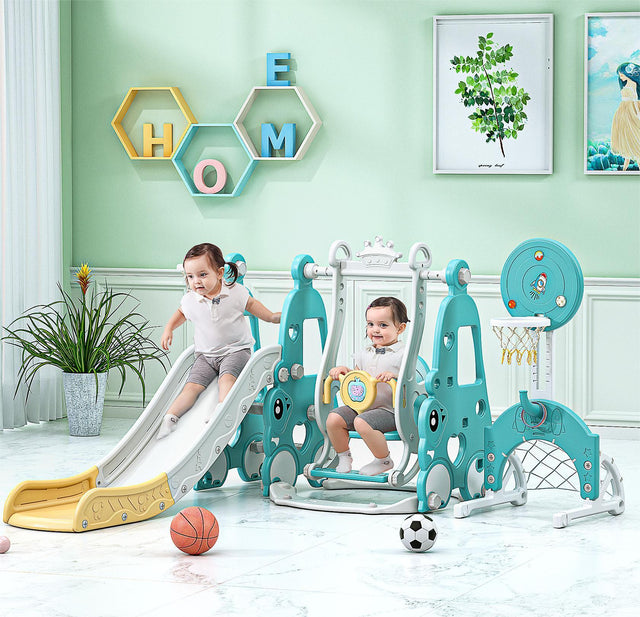 Kids Slide Playset Structure Children's indoor slide playgroud baby plastic slide and swing set large combination for home or outdoor