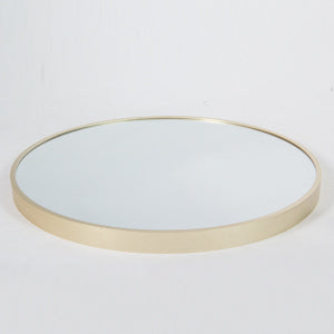 Matte Gold Wall Mirror 24” Round Mirror Metal Framed Mirror Circle Wall-Mounted Mirror, Circular Mirror for Bathroom Wall Decor Living Room