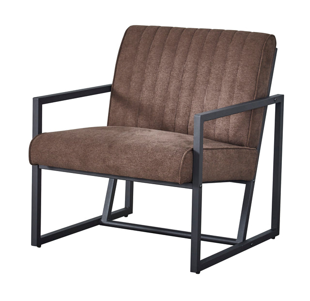 Modern design high quality fabric (BROWN)+ steel armchair,for Kitchen, Dining, Bedroom, Living Room