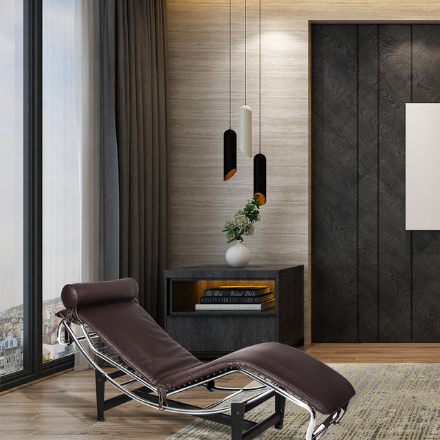 Le Corbusier LC-4 Style Replica Chaise Lounge Chair Mid Century Modern for living room/ bedroom