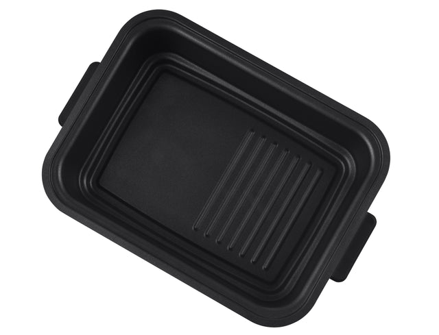 Geek Chef 7 In 1 Smokeless Electric Indoor Grill with Air Fry, Roast, Bake, Portable 2 in 1 Indoor Tabletop Grill & Griddle with Preset Function, Removable Non-Stick Plate, Air Fryer Basket, 6-Serving