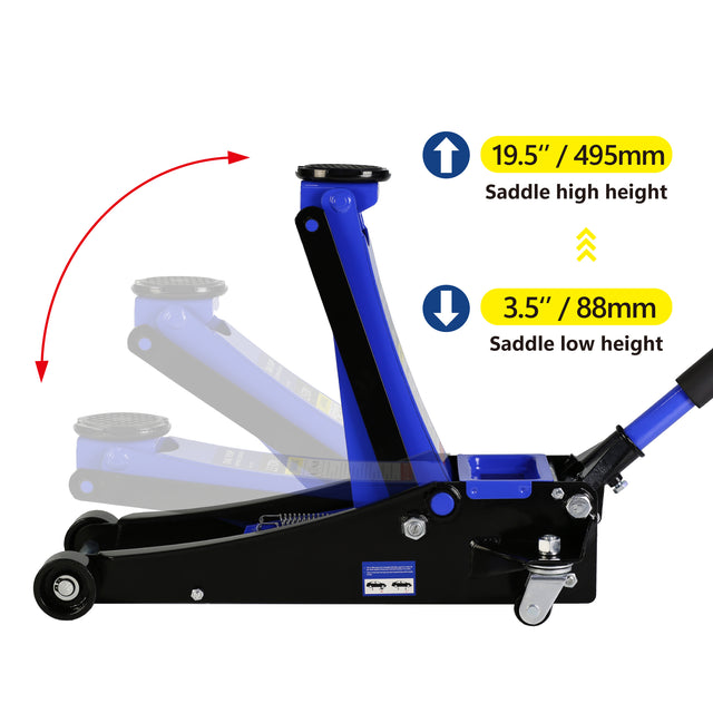 2.5 Ton Low Profile Floor Jack,Steel Racing Floor Jack with Dual PistonsQuick Lift Pump,Hydraulic floor jack