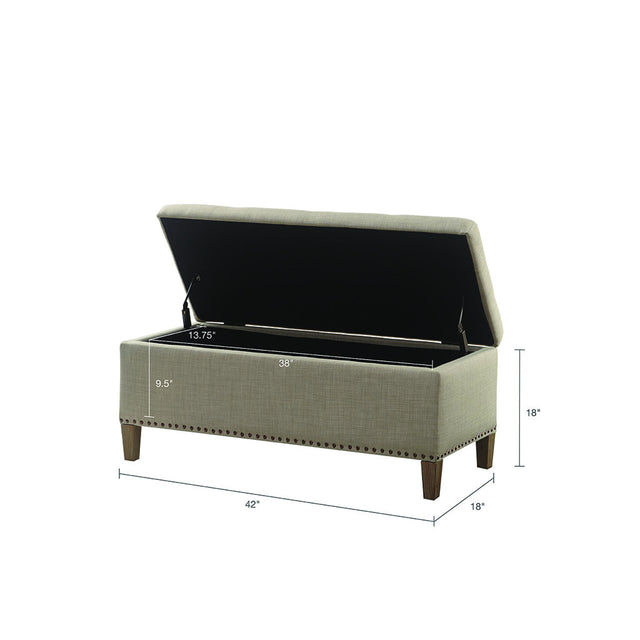 Shandra II Tufted Top Storage Bench