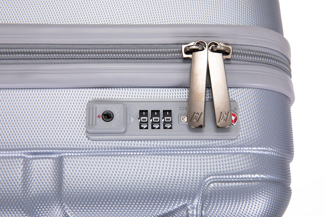 Pure PC 16" Hard Case Luggage Computer Case With Universal Silent Aircraft Wheels Silver