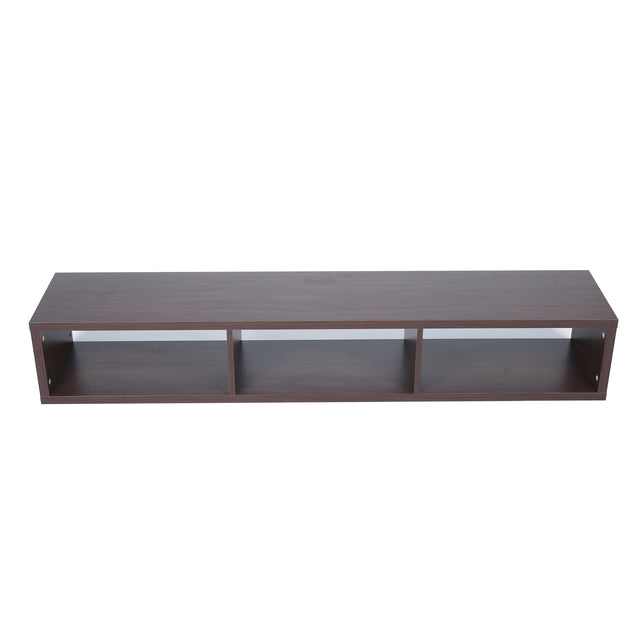 Shallow Floating TV Console, 60", Walnut