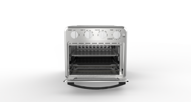 Geek Chef Air Fryer Toaster Oven Combo, 4 Slice Toaster Convection Air Fryer Oven Warm, Broil, Toast, Bake, Air Fry, Oil-Free, Accessories Included, Stainless Steel, Silver(16QT Air Fryer Oven) Ban on