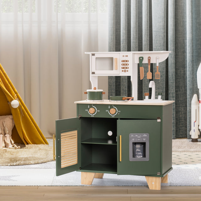Bohemian style Vintage Green Kitchen Playset, Wonderful Gift for Boys& Girls