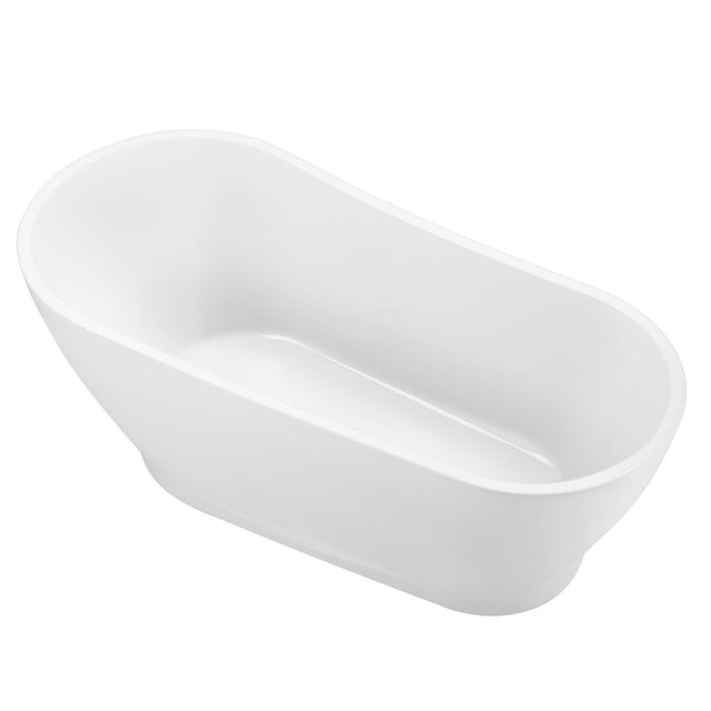 59" 100% Acrylic Freestanding Bathtub,Contemporary Soaking Tub,white Bathtub