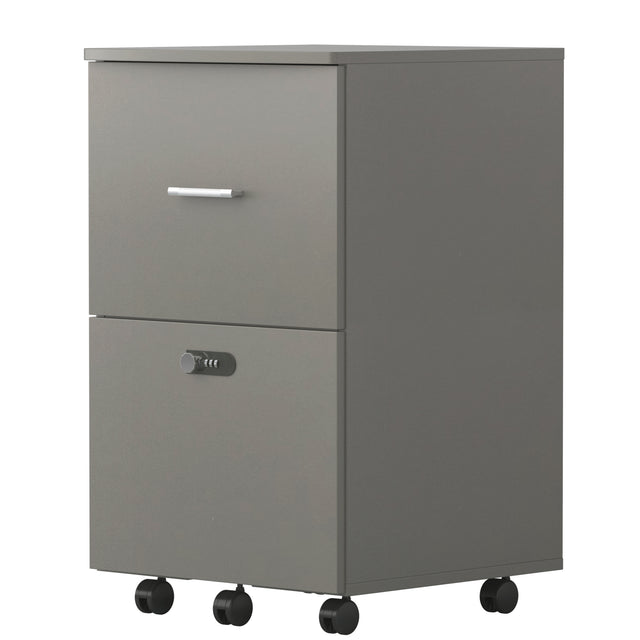 Antique grey white file cabinet with two drawers with lock, office storage cabinet Office pulley movable file cabinet Wooden drawer cabinet Office storage cabinet Low cabinet