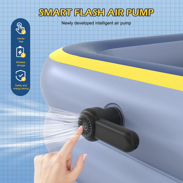 Toy inflatable swimming pool with basketball rack, thickened family inflatable swimming pool suitable for outdoor, garden, backyard, summer