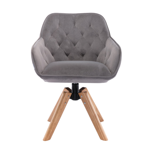 COOLMORE Solid Wood Tufted Upholstered Armless home office chair