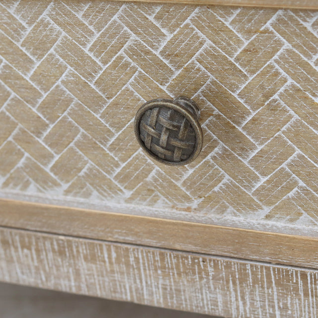 Weathered Wood Cabinet with 1 Drawer and 2 Doors Vintage Accent Storage Chest for Entryway, Living Room