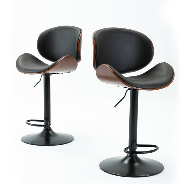 HengMing Bentwood Adjustable Bar Stools , Upholstered Swivel Barstool, Mix color PU Leather
Barstools (Set of 2)