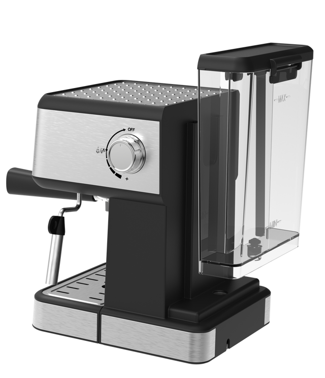 Geek Chef Espresso Machine,Espresso and Cappuccino latte Maker 20 Bar Pump Coffee Machine Compatible with pressure gauge&Milk Frother Steam Wand,stainless steel,1.5L Water ,Complimentary ESE FilterTan