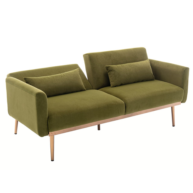 COOLMORE  Velvet  Sofa , Accent sofa .loveseat sofa with Metal  feet