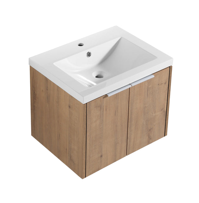Bathroom Cabinet With Sink,Soft Close Doors,Float Mounting Design,24 Inch For Small Bathroom,24x18-00624 IMO(KD-Packing)
