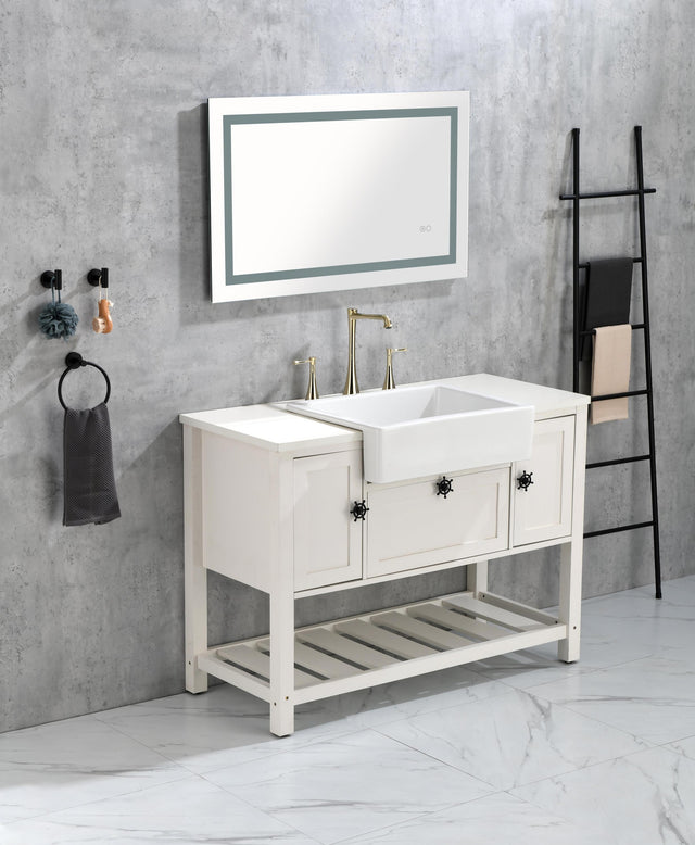 24"L x 19" W Farmhouse/Apron Front White Kitchen Sink