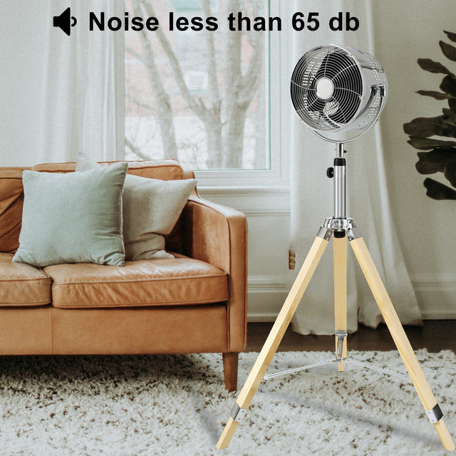 Simple Deluxe Tripod Pedestal Fan, 3 Speed Adjustment, Multiple Wide Angle Standing Fan, Suitable for Bedroom, Living Room and Office, Silver-10 Inch, 10 Inch
