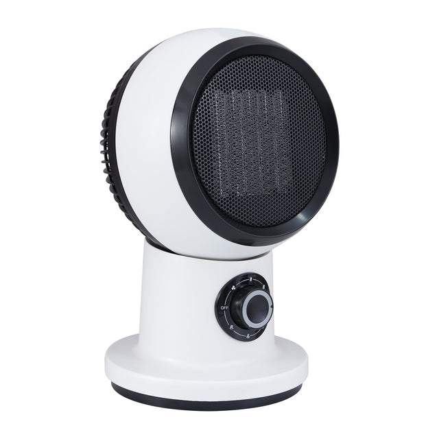 Simple Deluxe Portable Electric Space Heater, 1500W Small Desk Heater Fan with 3 Heat Modes Setting, Overheating Protection, for Bedroom, Office, and Indoor Use, White,11 Inch,HIHEATTABLE11W