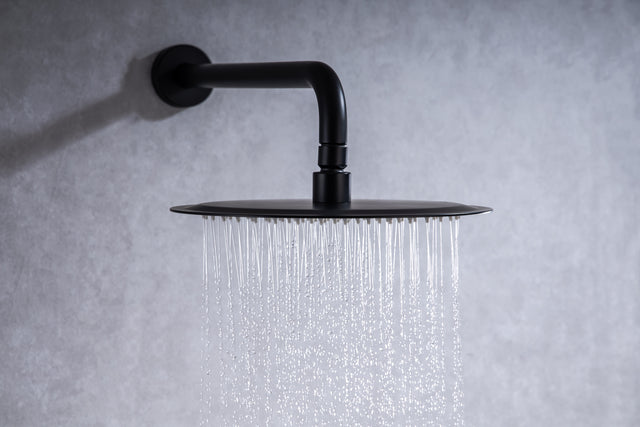 Shower Faucet Set, Wall Mount Round hower System Mixer Set, 10 Inch Rain Shower Head , Solid Brass, Rough-in Valve Included