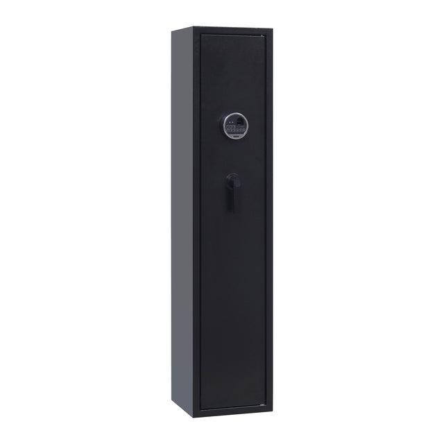 Rifle Gun Safe,Quick Access Fingerprint/Keypad Long Gun Safe, 4-5 Gun Metal Rifle Gun Security Cabinet 2 Pistols safe Lock Box.