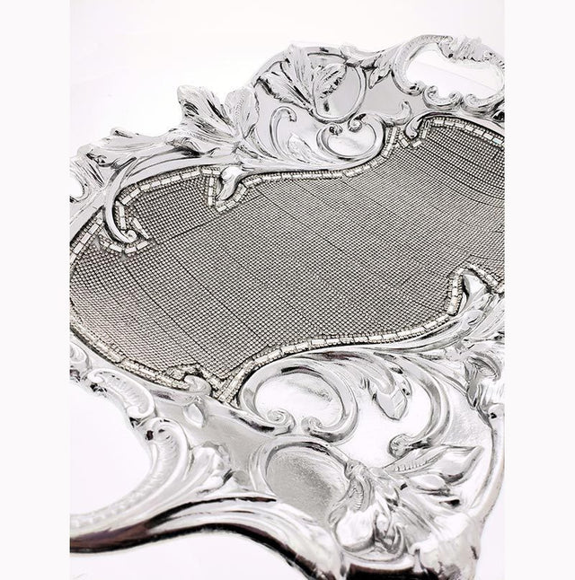 Ambrose Chrome Plated Crystal Embellished Ceramic Plate