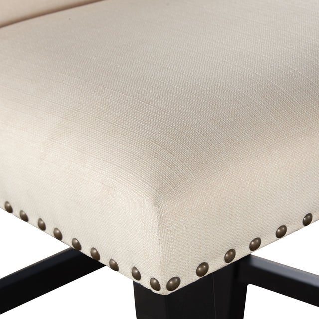 TOPMAX 5 Piece Counter Height Faux Marble Modern Dining Set with Matching Chairs and Marble Veneer for Home, Beige