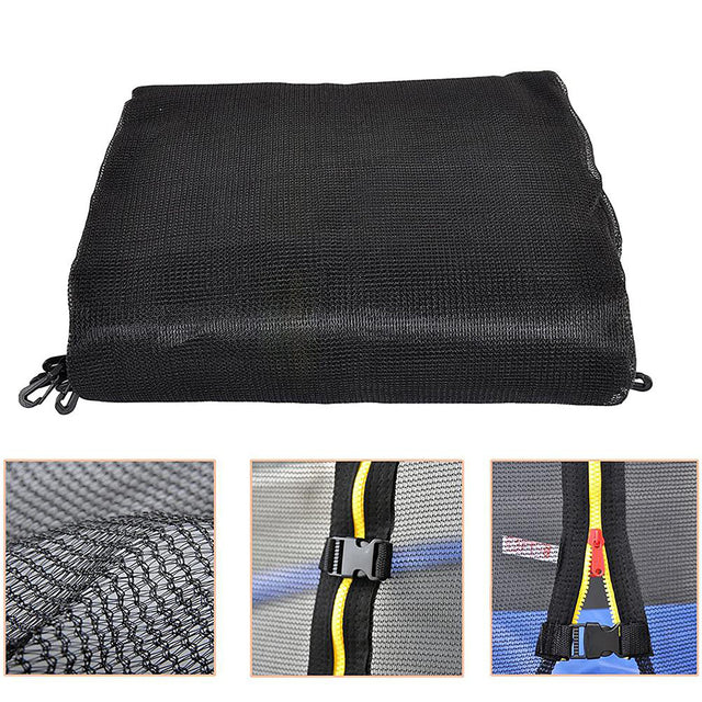 12FT Round Trampoline with Safety Enclosure Net & Ladder, Spring Cover Padding,