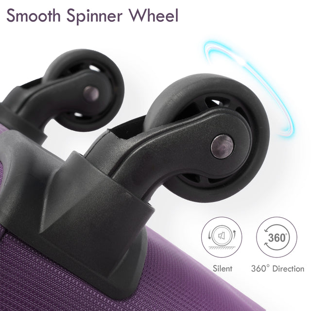 Softside Luggage Expandable 3 Piece Set Suitcase Upright Spinner Softshell Lightweight Luggage Travel Set