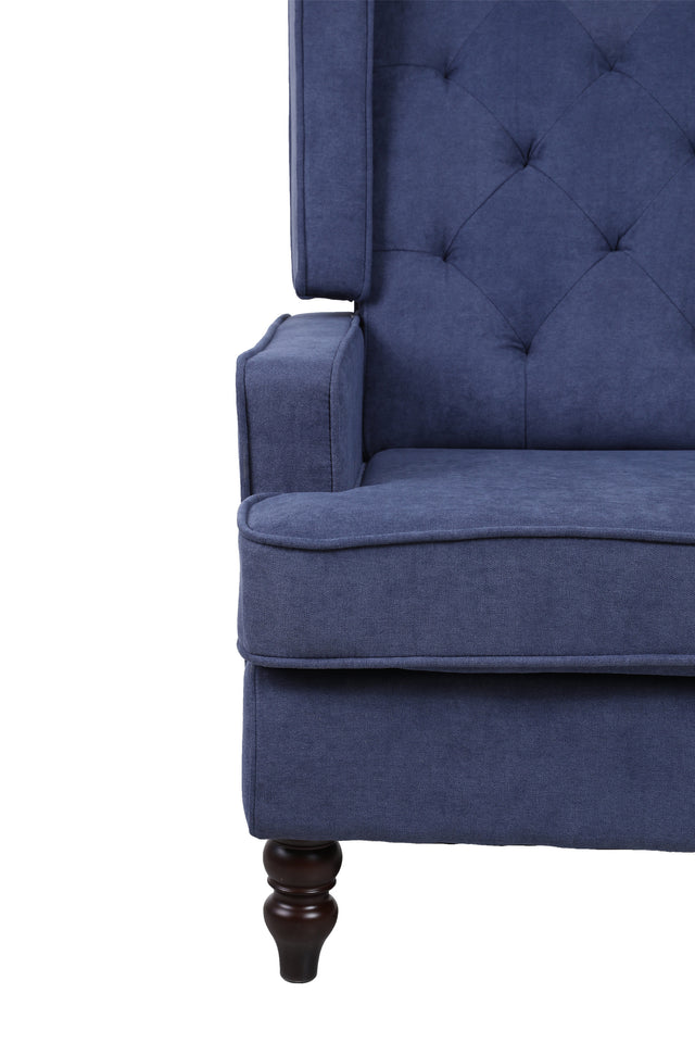 COOLMORE living room Comfortable rocking chair accent chair Navy fabric